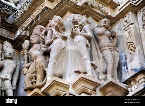 Khajuraho Temple India Khajuraho Sculptures Stock Photos & Khajuraho ...