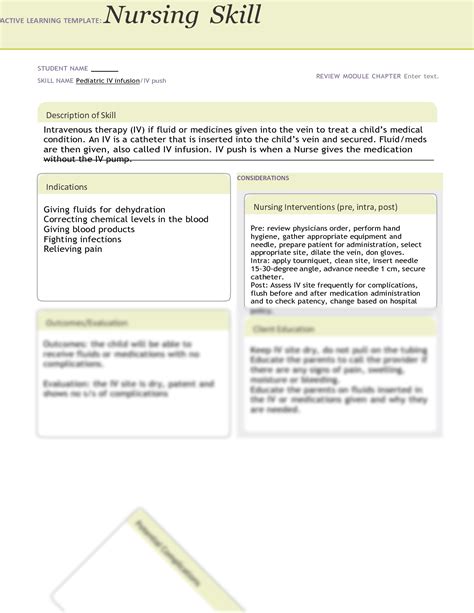 Ati Nursing Skills Template