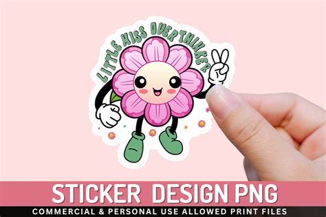 Little Miss Overthinker Stickers PNG