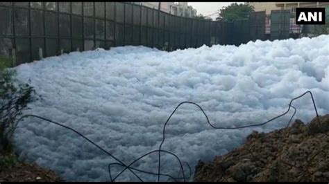 Bengaluru's Bellandur Lake, Infamous For Its Pollution, Begins To Froth Once Again