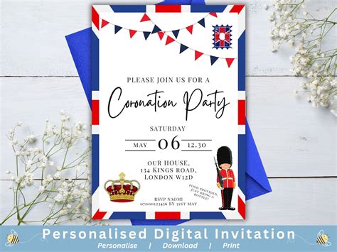 Royal Party Invitation, Royal Party Invite, Personalised Printable ...