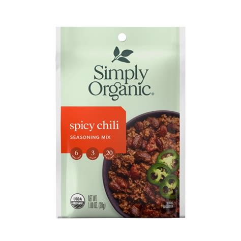 Simply Organic Seasoning Mix Spicy Chili -- 1 oz - Vitacost