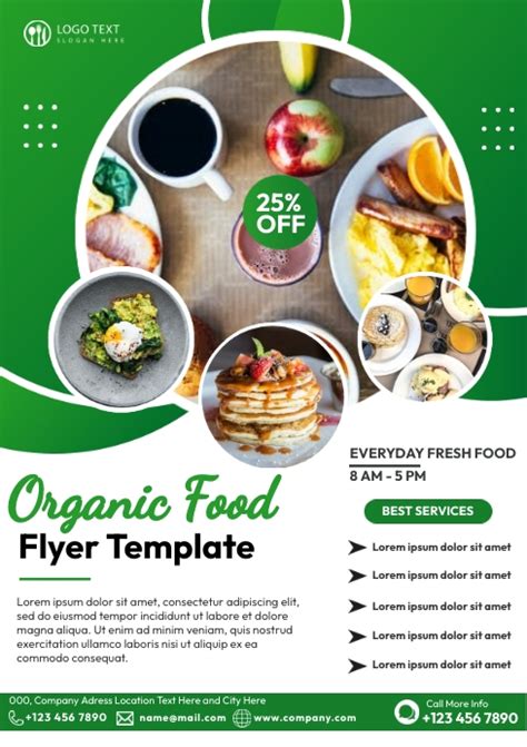 Organic Food Menu Ads Template | PosterMyWall