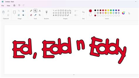 How to draw the Ed, Edd n Eddy logo using MS Paint | How to draw on your computer - YouTube