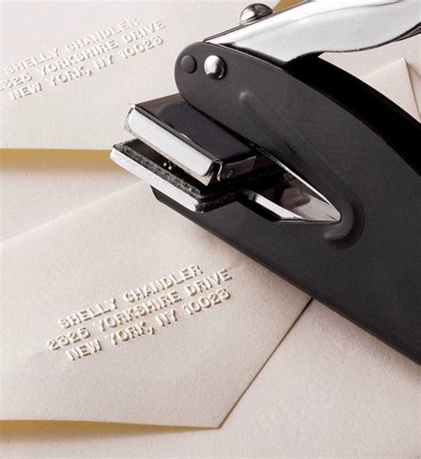 Personalized Name and Address Seal Embosser Handheld | Stationery ...