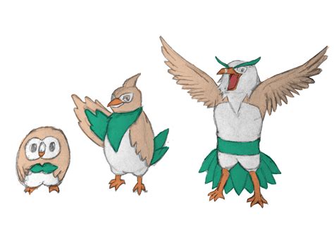 Rowlet Evolution Line by Blair3232 on DeviantArt