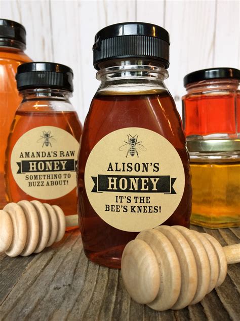 Custom Kraft Honey Bottle Labels are perfect for backyard beekeepers ...