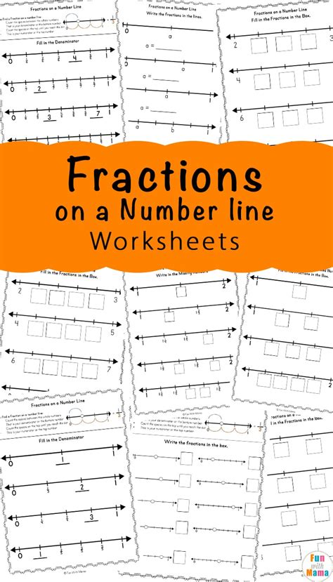 Putting Fractions On A Number Line Worksheet