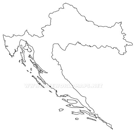 Croatia Map Outline