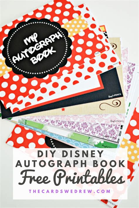 DIY Disney Autograph Book + Free Printable - The Cards We Drew