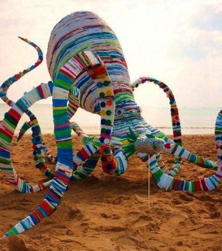 20,000 Plastic Bags For Octopus Sculpture