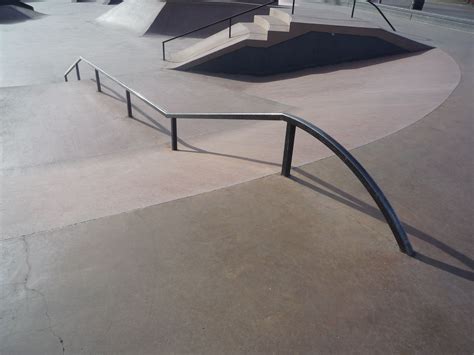 Gleaming rail in the morning sun, Denver skatepark. | Skate park ...