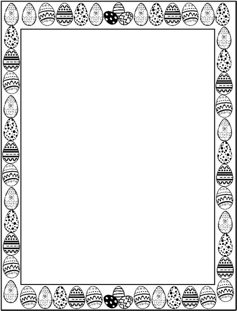 Eastereggs Border Coloring Page