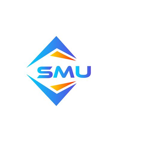 SMU abstract technology logo design on white background. SMU creative ...