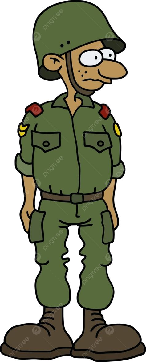 The Funny Soldier Cartoon War Man Vector, Cartoon, War, Man PNG and ...