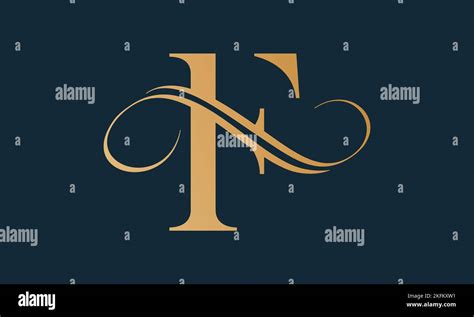 Luxury letter f logo template in gold color. Modern trendy initial ...