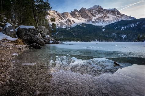 Eibsee mit Zugspitze Foto & Bild | wasser, winter, natur Bilder auf ...