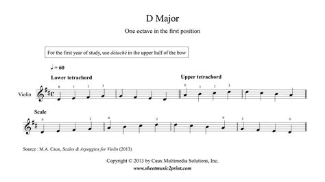 Violin : D Major Scale & Arpeggio for beginners - YouTube