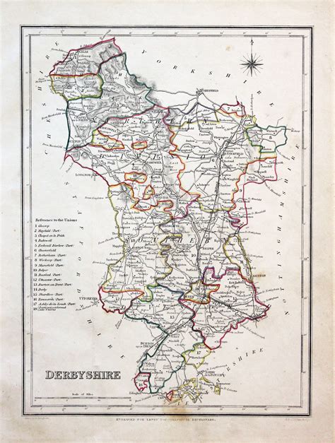 Antique Maps of Derbyshire, England - Richard Nicholson