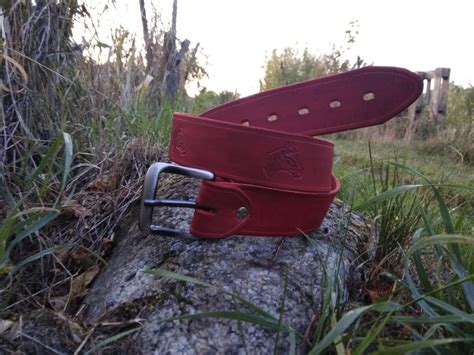 Red horse leather belt by Ilirej on DeviantArt