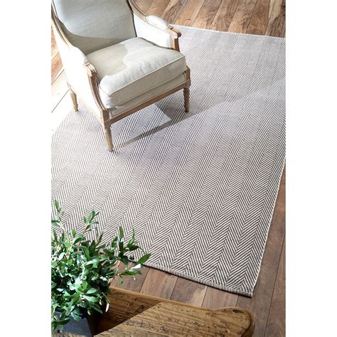 nuLOOM Handmade Flatweave Herringbone Chevron Cotton Rug | Area rugs, Contemporary rugs ...