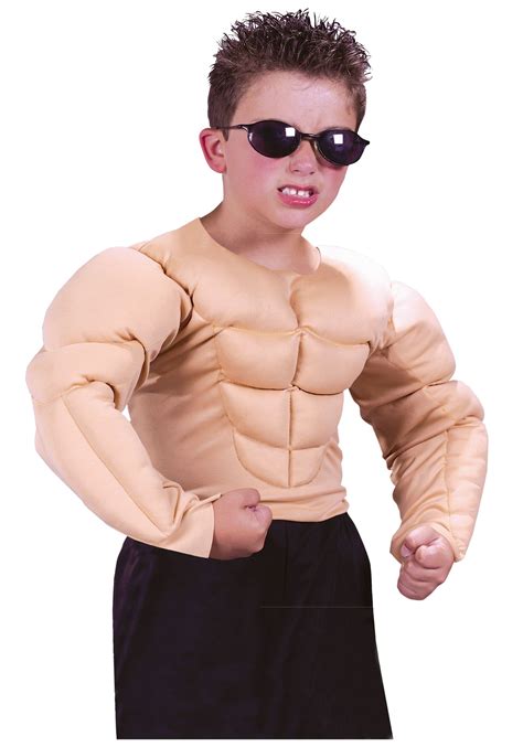 Kids Muscle Man Shirt - Funny Halloween Costumes for Kids