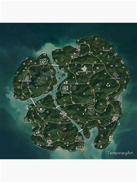 "PUBG Sanhok Map 10k" Poster for Sale by TemporaryArt | Redbubble