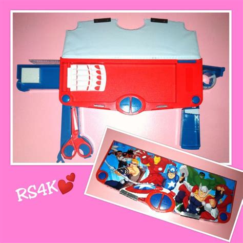 Magnetic Pencil Case Premium for Kids with FREE eraser, plastic scissor, sharpener, ruler and ...