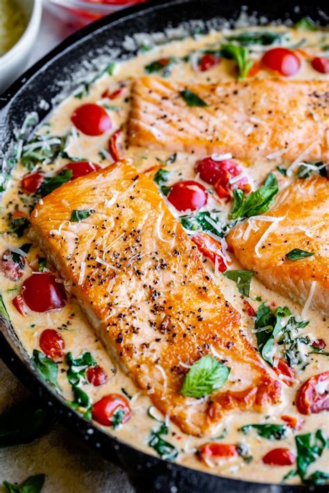 Creamy Tuscan Salmon (30 Minute Dinner!) from The Food Charlatan | Recipe | Tuscan salmon recipe ...