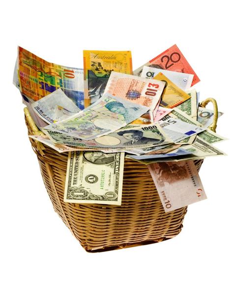 Basket of world currencies. Basket full of currency notes of various countries , #Aff, # ...