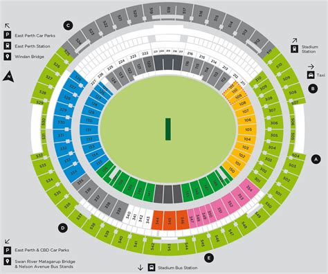 Cricket Seating Map - Optus Stadium (Perth Stadium) | Austadiums