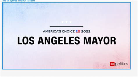 Los Angeles Mayor Midterm Election Results and Maps 2022 | CNN Politics