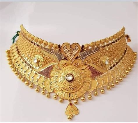 Latest Gold Choker Necklace Designs | Light weight bridal gold choker ...