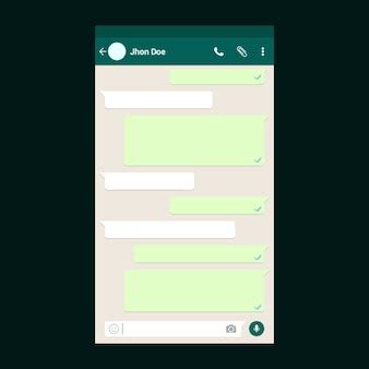 Premium Vector | Whatsapp chat template