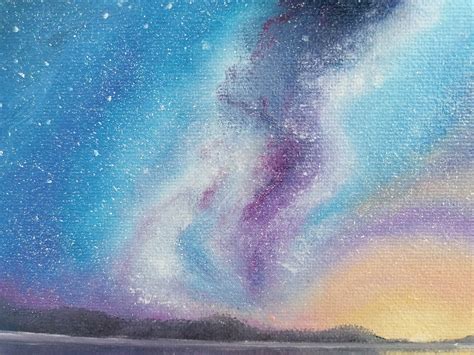 Milky Way Original Oil Painting Spacepainting MilkyWay | Etsy