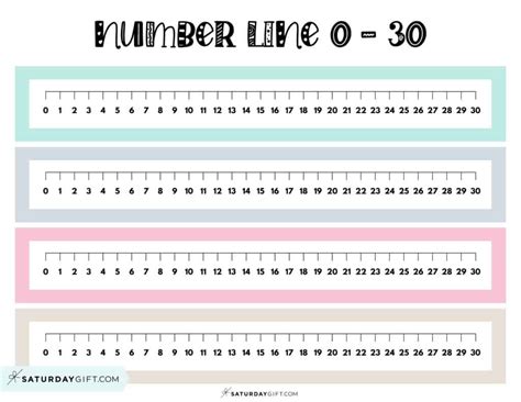 Number Line to 30 - 4 Cute & Free Printables and Blank Worksheets