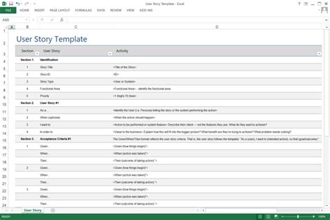 User Story Templates – Templates, Forms, Checklists for MS Office and Apple iWork