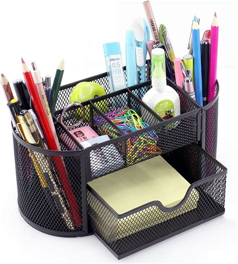 Amazon.com : MONBLA Desk Supplies Organizer Multi-functional Stationery ...