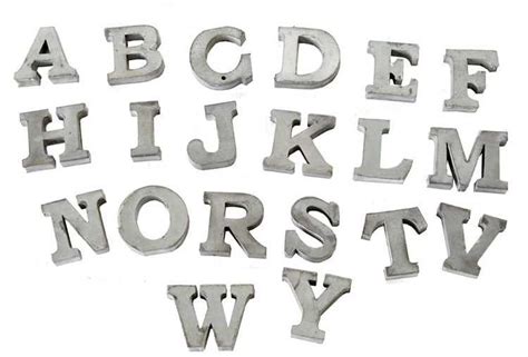 Small Metal Letters | Metal letters, Galvanized metal, Letters g