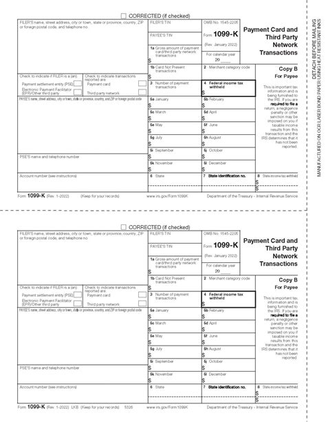 1099-K Laser Forms - TaxFormExpress