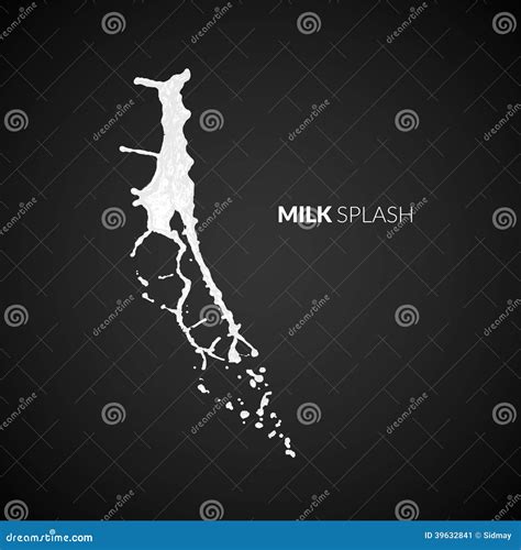 Milk Splash, Isolated on Black Background Stock Vector - Illustration of food, black: 39632841