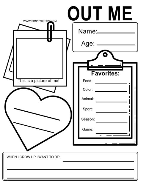 Printable All About Me Poster Template