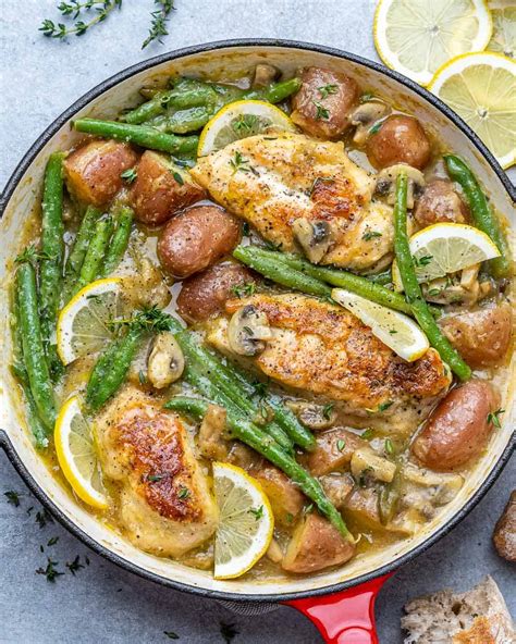 One-Pan Chicken Green Beans and Potatoes | Healthy Fitness Meals