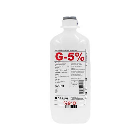 Dextrose 5% Glucose Intravenous Infusion B.P. 500ml - Alcare Pharmaceuticals Pte Ltd