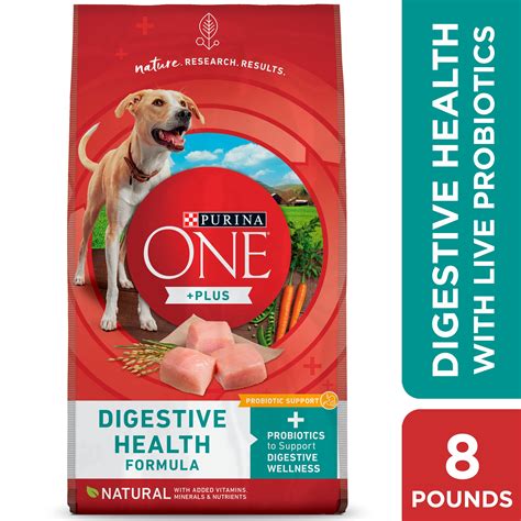 Purina ONE Dog Digestive Support, Natural Dry Dog Food, +Plus Digestive Health Formula, 8 lb ...