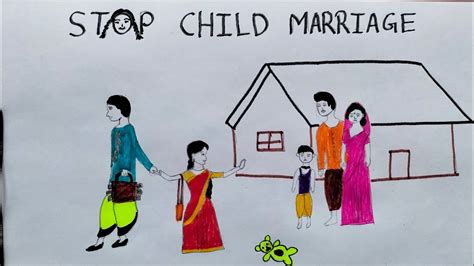 Drawing on Stop child marriage || Child marriage drawing # ...