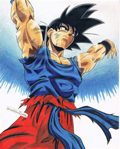 Goku Spirit Bomb drawing | Anime Art Amino