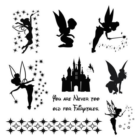 Tinkerbell Black and White Logo - LogoDix