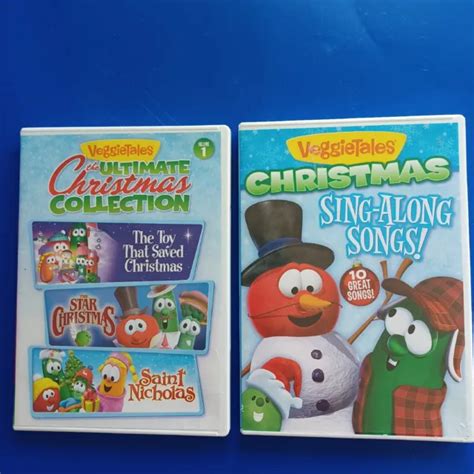 VEGGIETALES DVD'S CHRISTMAS Sing-Along Songs & The Ultimate Christmas ...