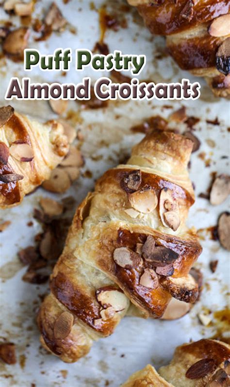 Puff Pastry Almond Croissants